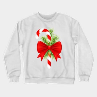 Candy Cane Bow Crewneck Sweatshirt